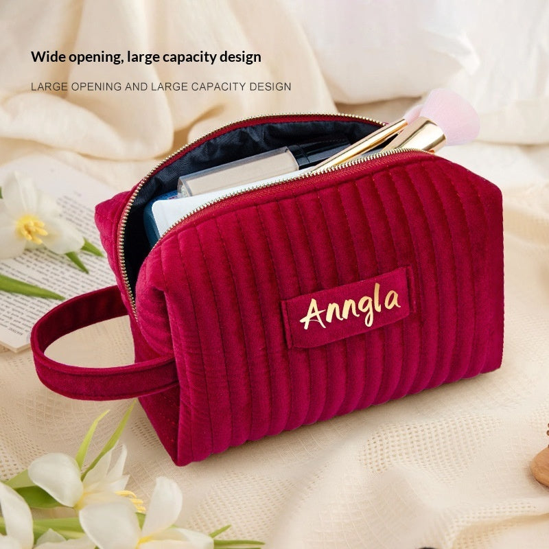 Velvet makeup organizer bag size dimensions