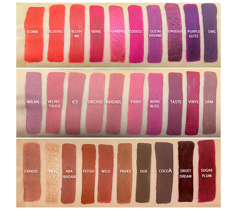 Neutral velvet matte lip gloss packaging