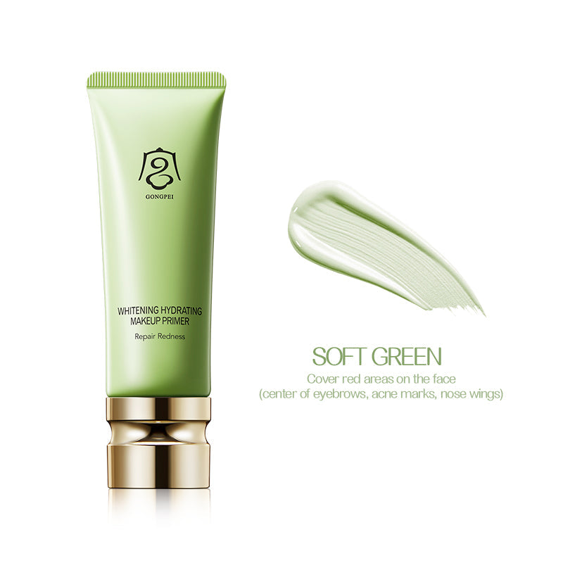 Whitening hydrating makeup primer bottle with pump dispenser
