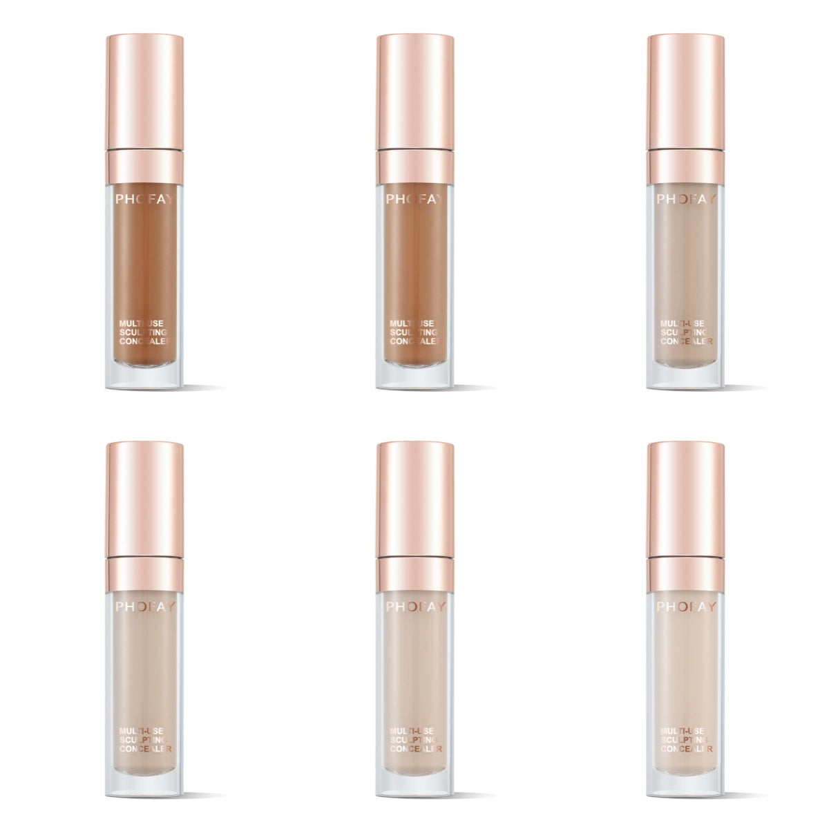 PHOFAY full coverage concealer blended finish on skin