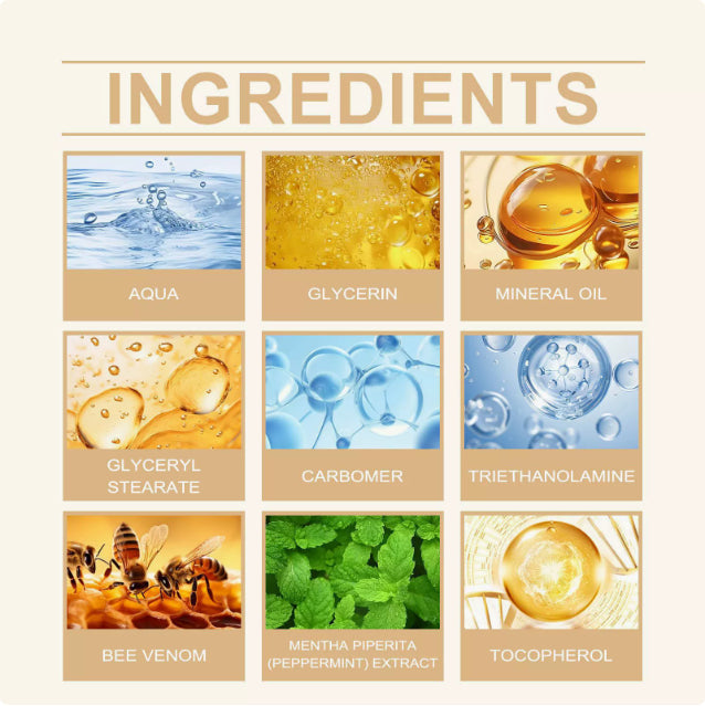 Bee venom skin care cream packaging