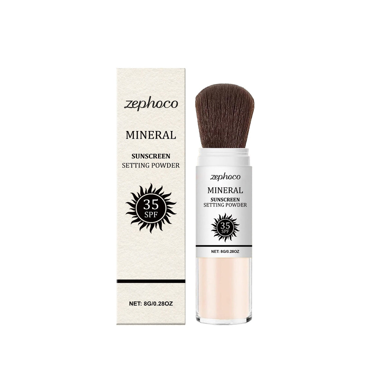 Mineral sunscreen setting powder 8g compact with mattifying SPF finish