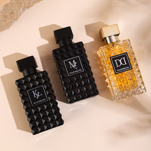 Men's perfume 65ml bottle with warm benzoin fragrance