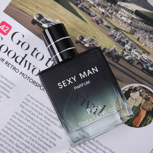 Men's cologne 50ml bottle on white background