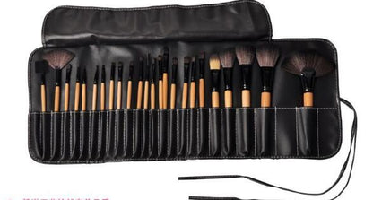 Makeup brush set carry bag close-up