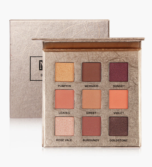 9-colour golden matte eyeshadow palette