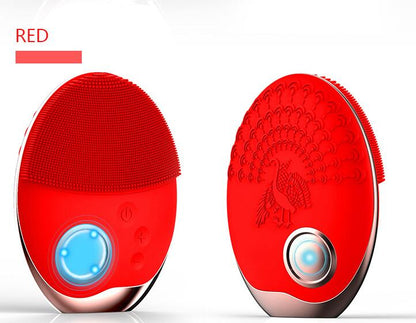 Electric facial cleansing brush packaging and accessories