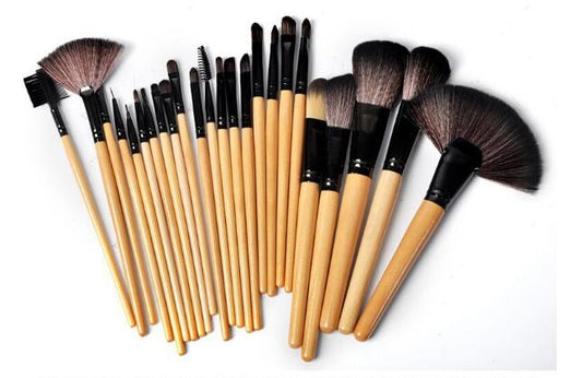 Close-up of makeup brush bristles