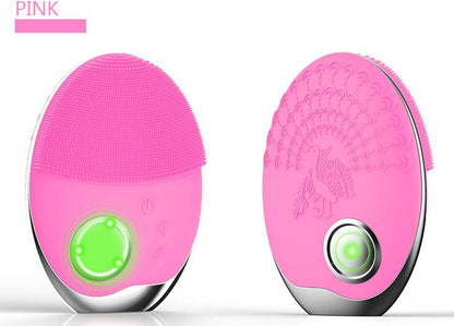 Black, Pink, Red, and Round facial cleansing brush styles