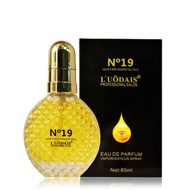Applying leave-in hair serum to hair