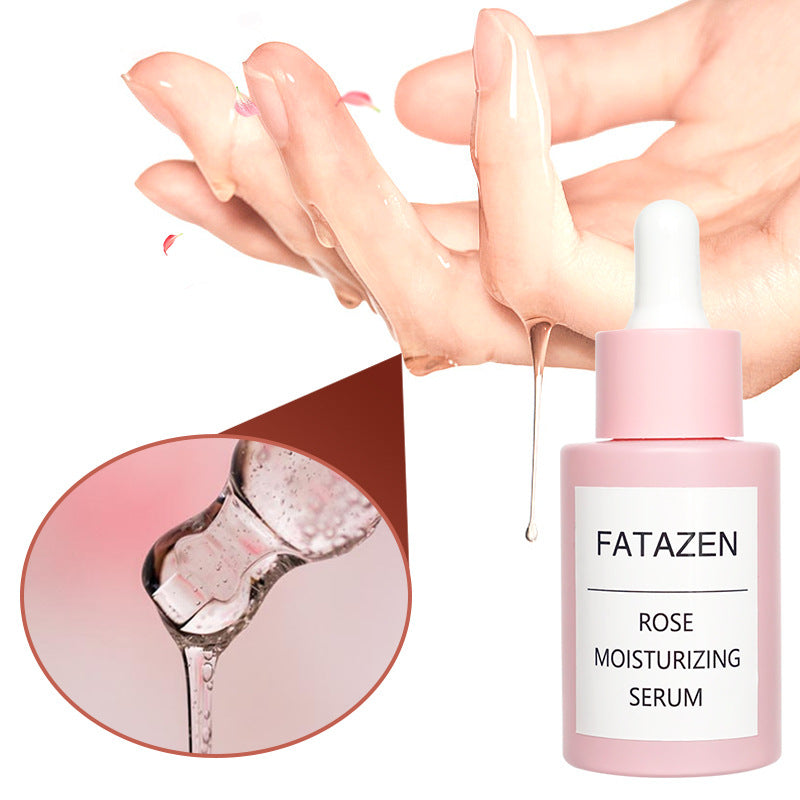 Rose facial serum texture close-up