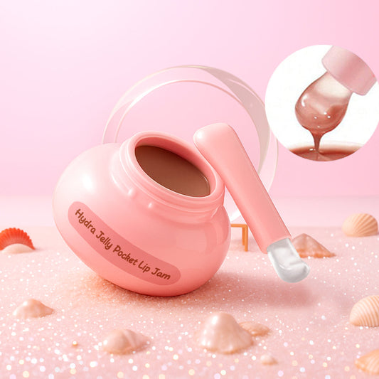 Hydrating glossy honey lip tint pot packaging