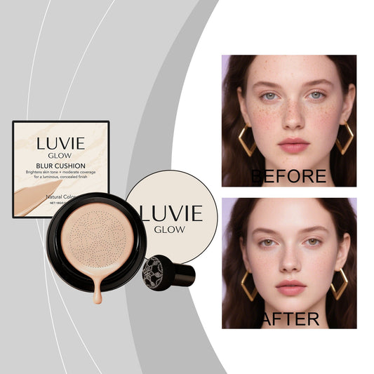 Cushion foundation compact open showing sponge applicator