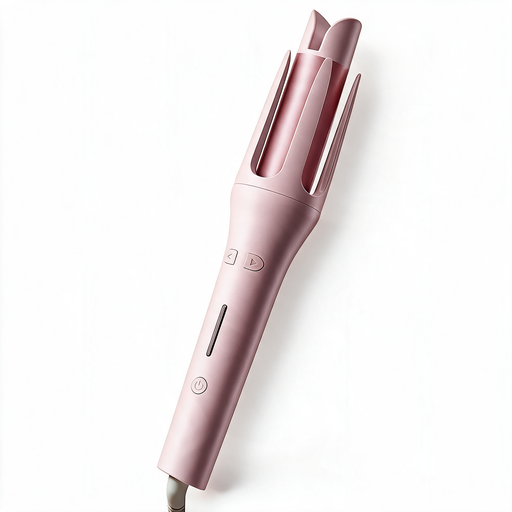 Automatic hair curler rotating barrel close-up