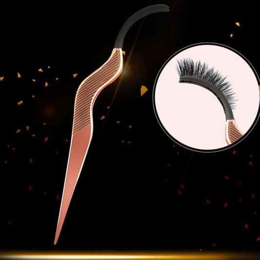 Eyelash curler aid false lash application tool
