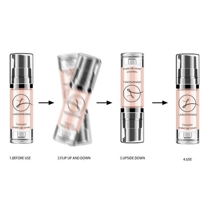 Waterproof liquid concealer shade swatches on skin