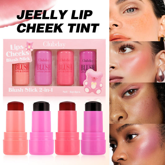Jelly blush jars set of 4 bouncy matte rouge tint