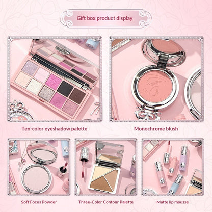Ballet aesthetic makeup gift set swatches