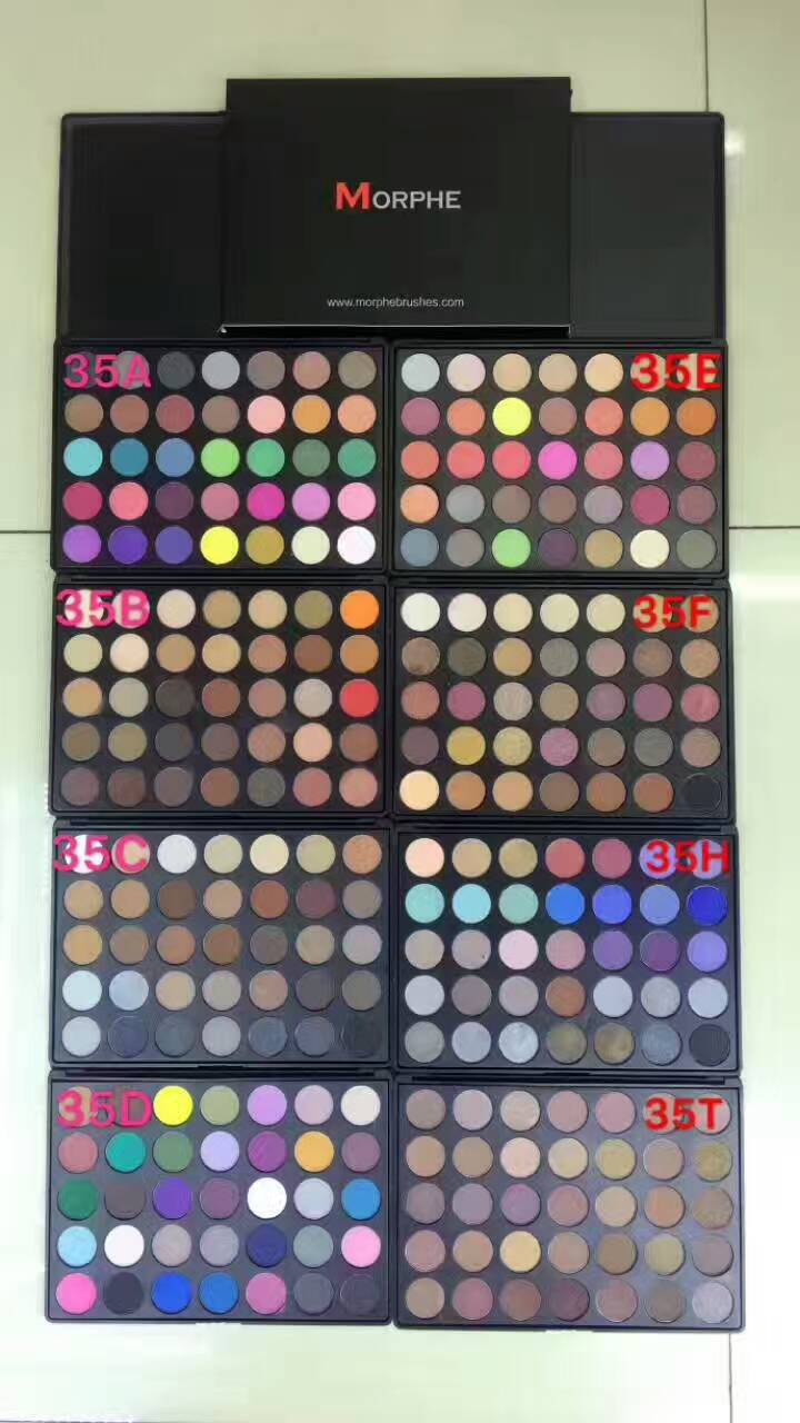 Model wearing eye look with MORPHE35 palette