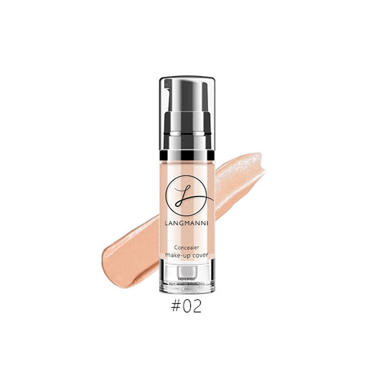 Waterproof liquid concealer foundation packaging and label details