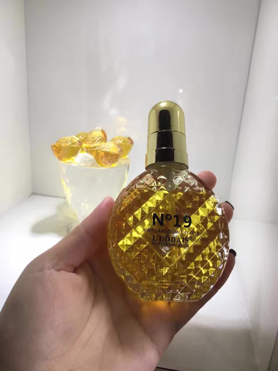 Before and after using leave-in hair serum