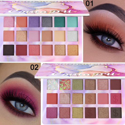 18-colour EVA glitter eyeshadow palette