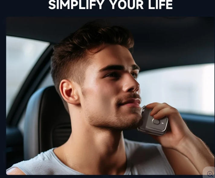 Waterproof electric shaver shown in water