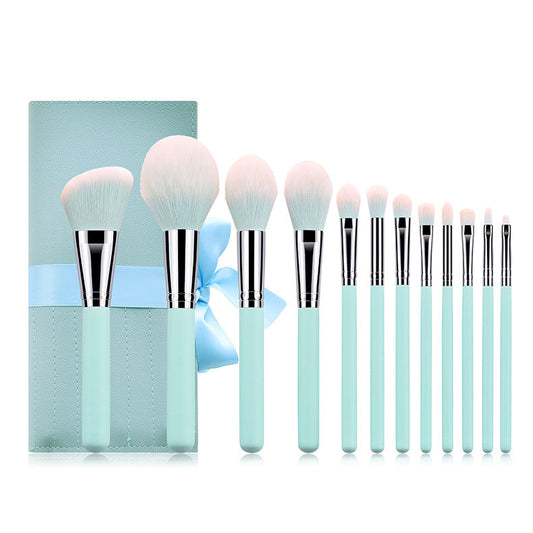 12-piece makeup brush set with carry bag