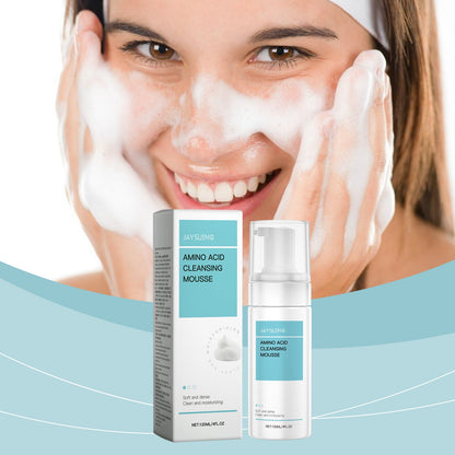Before and after using cleansing mousse